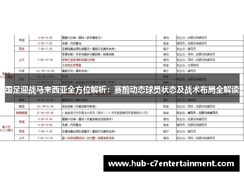 国足迎战马来西亚全方位解析：赛前动态球员状态及战术布局全解读